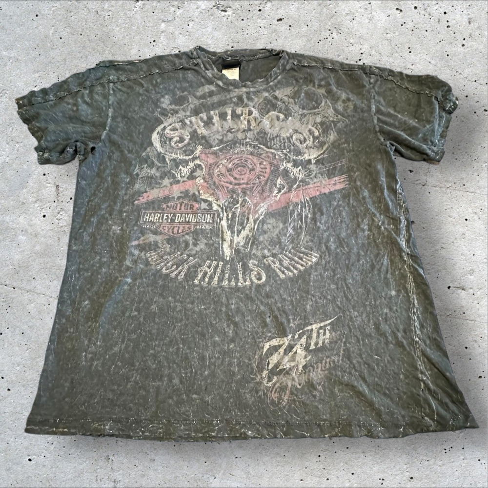Harley Davidson Sturgis Black Hills Rally Badlands Wall SD Distressed Tee XL